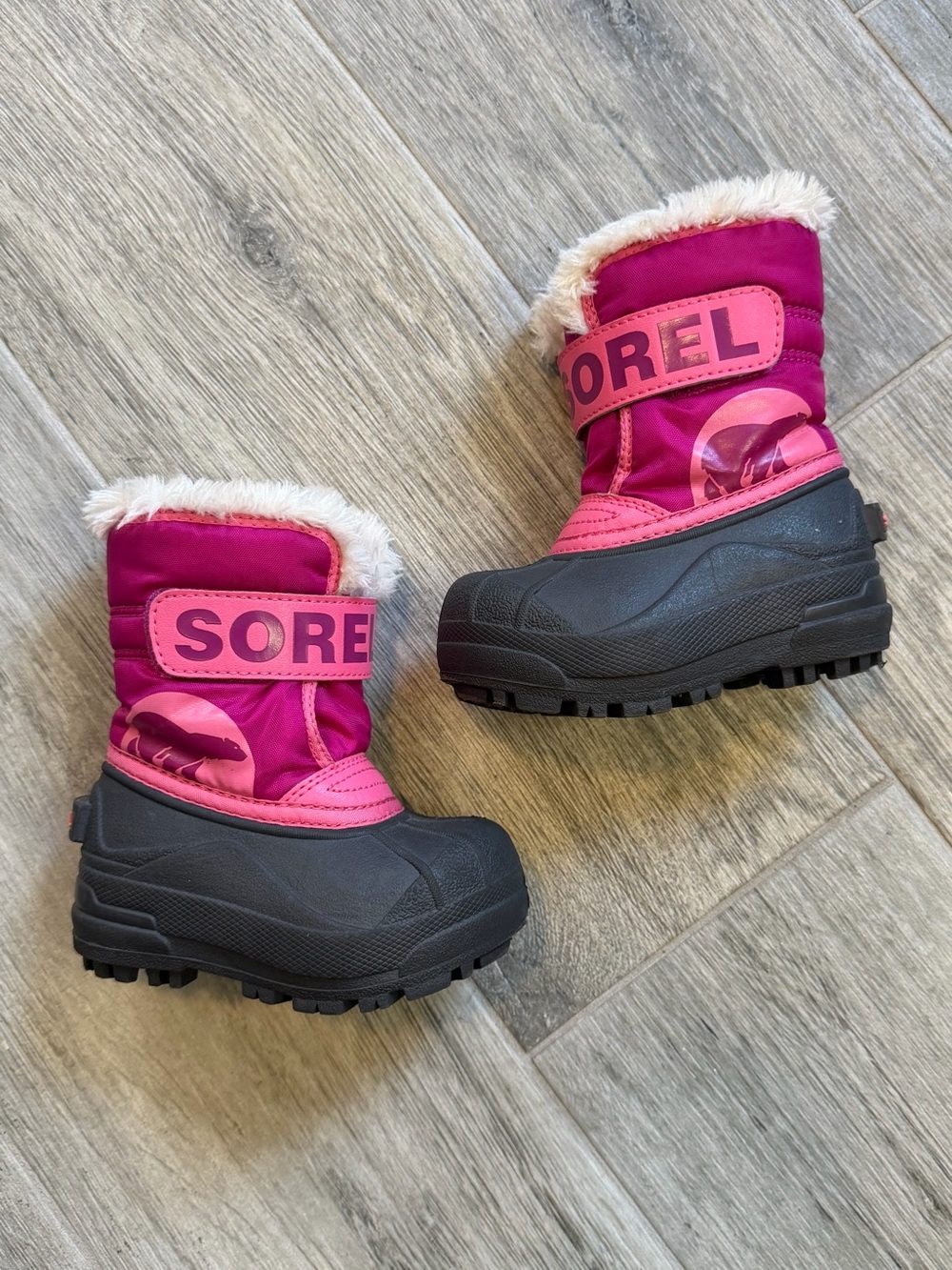 Sorel Commander Kids Infant Winter Boots NV 1877-652 Pink Baby Size 6 Snow Boots